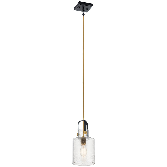 Kichler 52035NBR One Light Pendant, Natural Brass