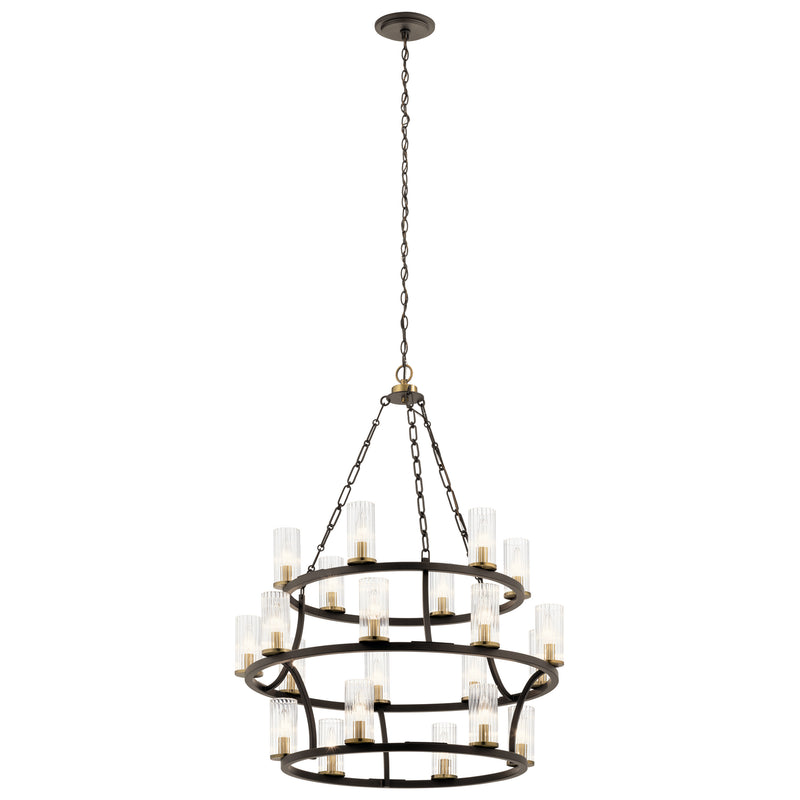 Kichler 52110OZ 21 Light Chandelier, Olde Bronze