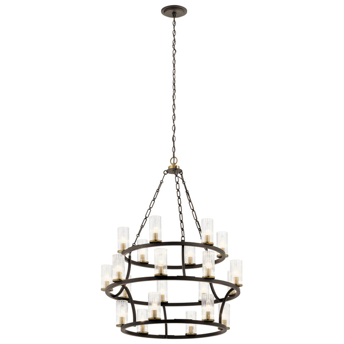 Kichler 52110OZ 21 Light Chandelier, Olde Bronze