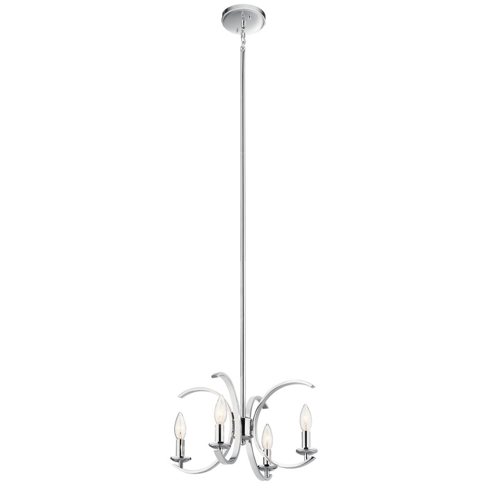 Kichler 52119CH Four Light Pendant/Semi Flush Mount, Chrome
