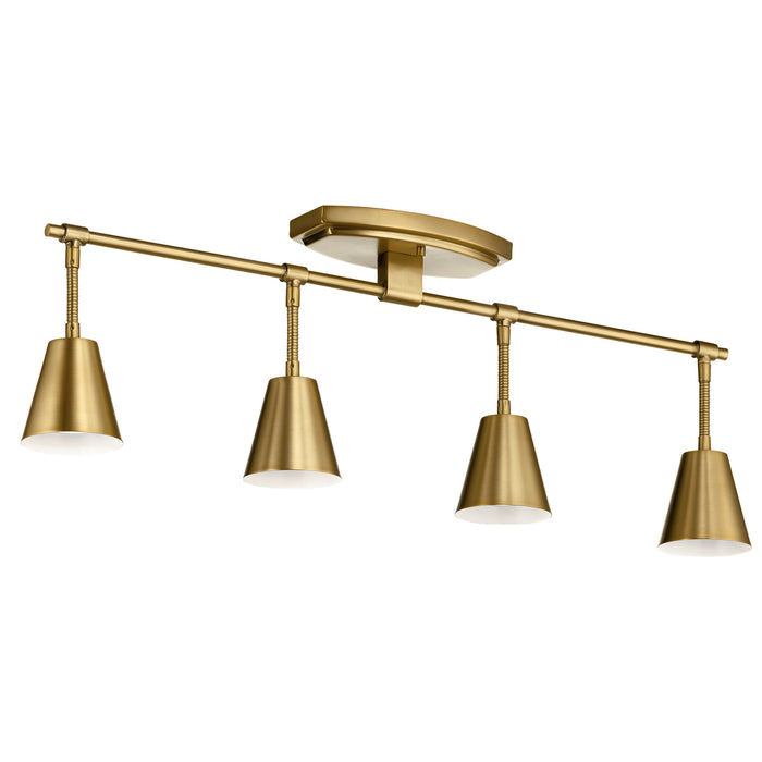 Kichler 52129BNB Four Light Rail Light, Brushed Natural Brass