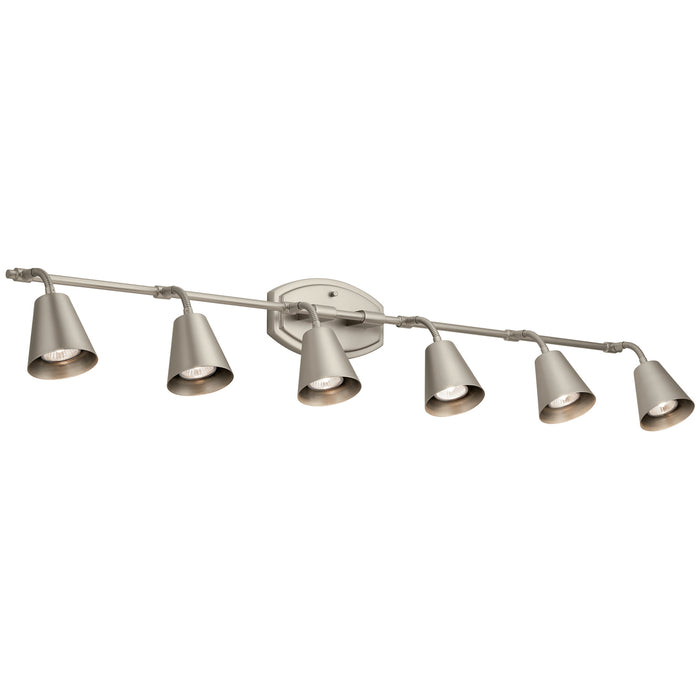 Kichler 52130SN Six Light Rail Light, Satin Nickel