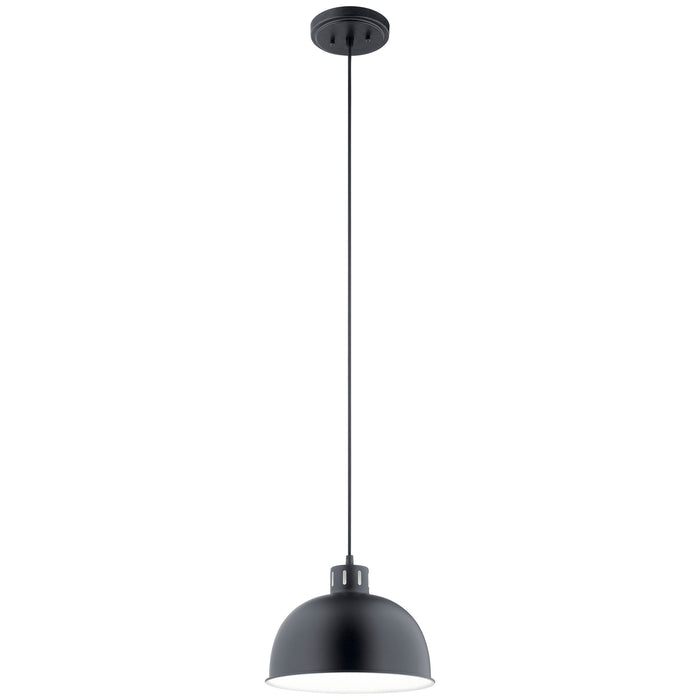 Kichler 52152BK One Light Pendant, Black