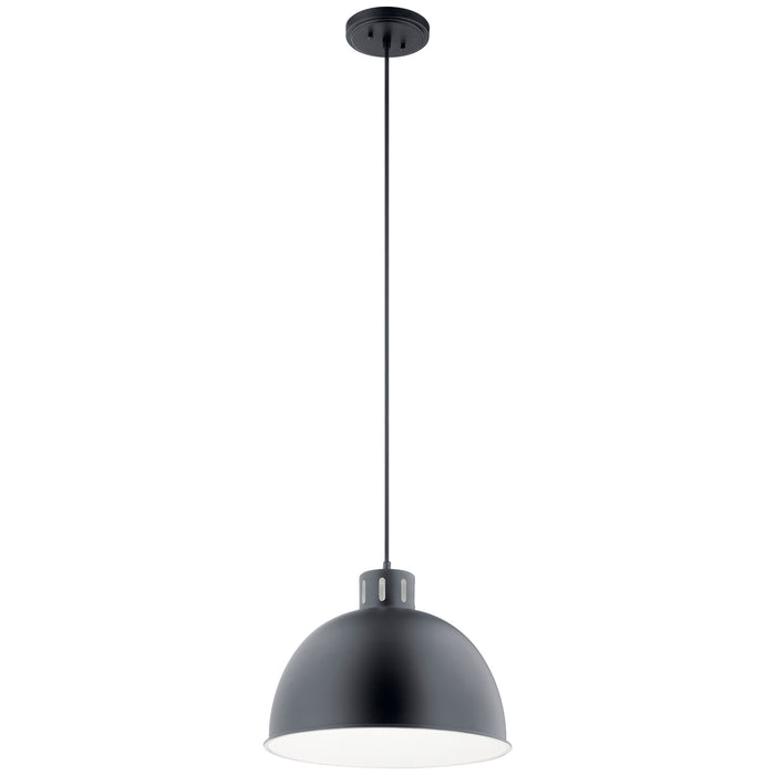Kichler 52153BK One Light Pendant, Black