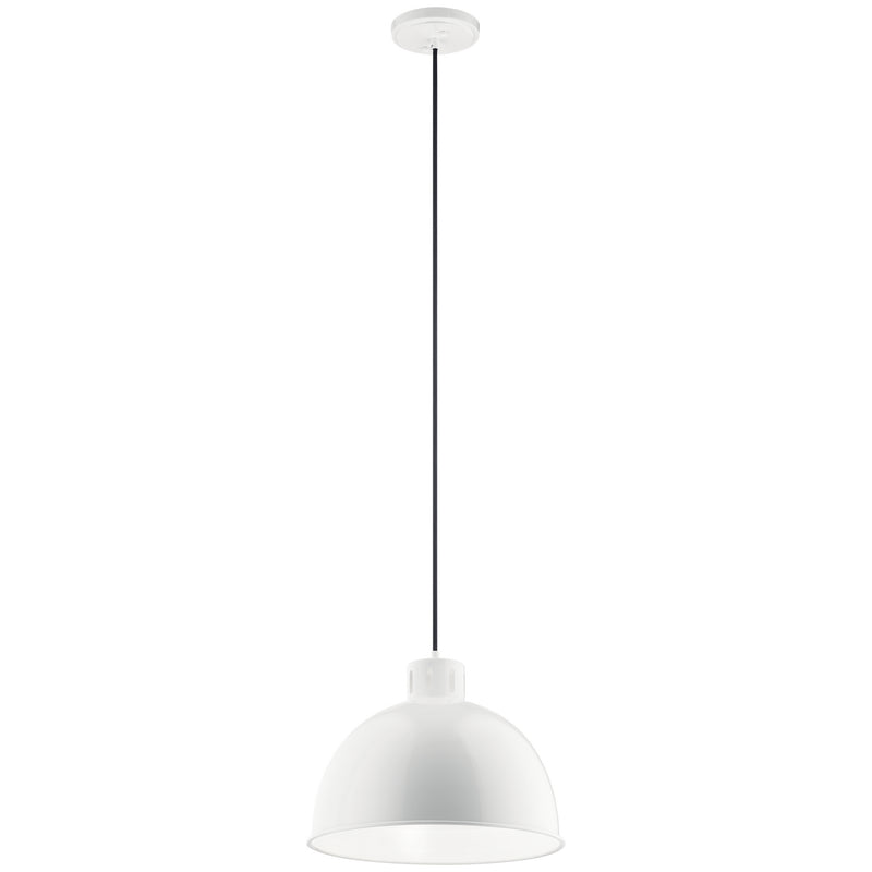 Kichler 52153WH One Light Pendant, White