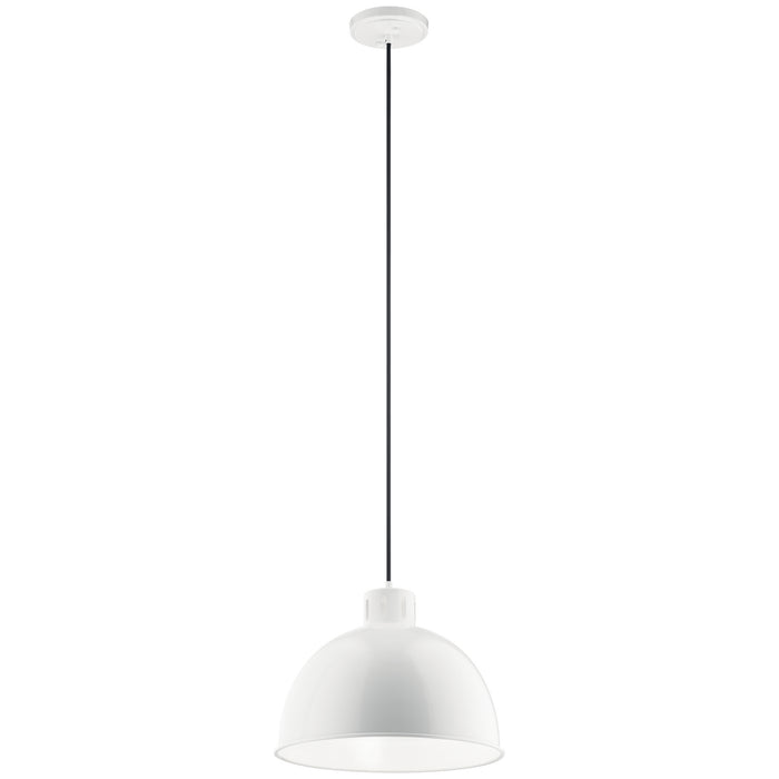 Kichler 52153WH One Light Pendant, White