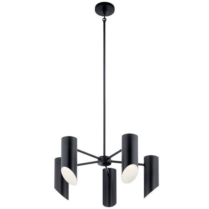 Kichler 52160BK Five Light Chandelier, Black