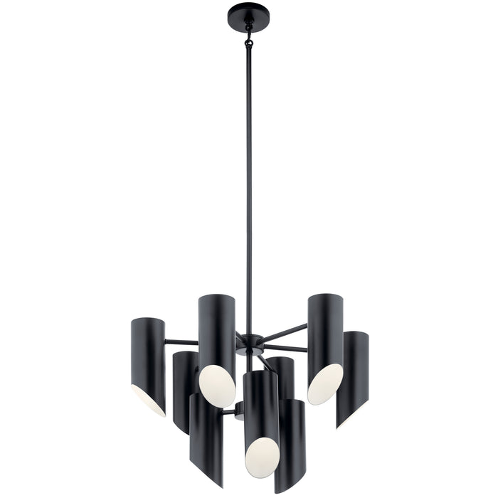 Kichler 52162BK Nine Light Chandelier, Black