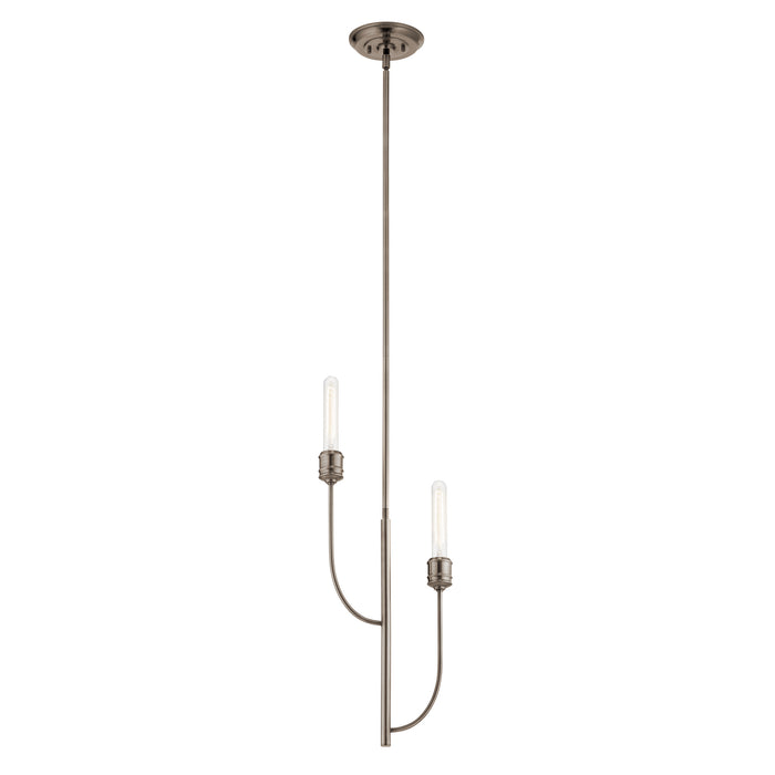 Kichler 52258CLP Two Light Pendant, Classic Pewter