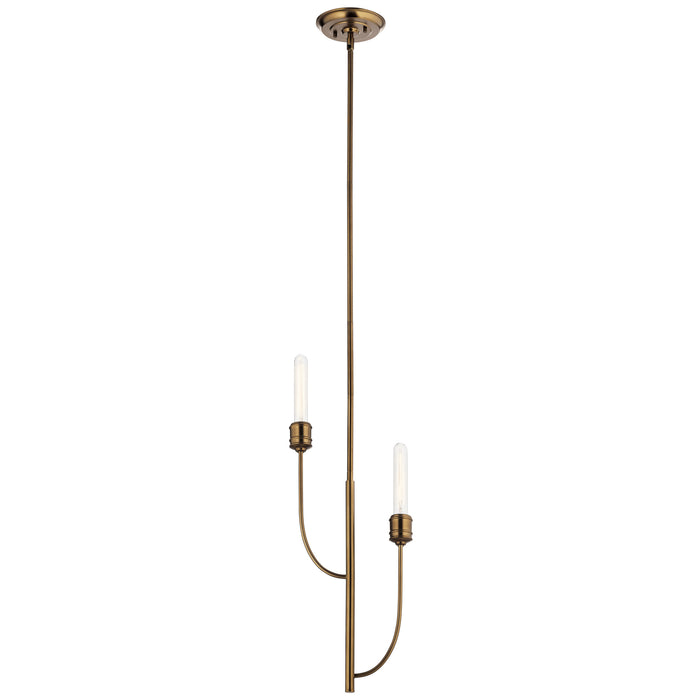 Kichler 52258SB Two Light Pendant, Satin Bronze
