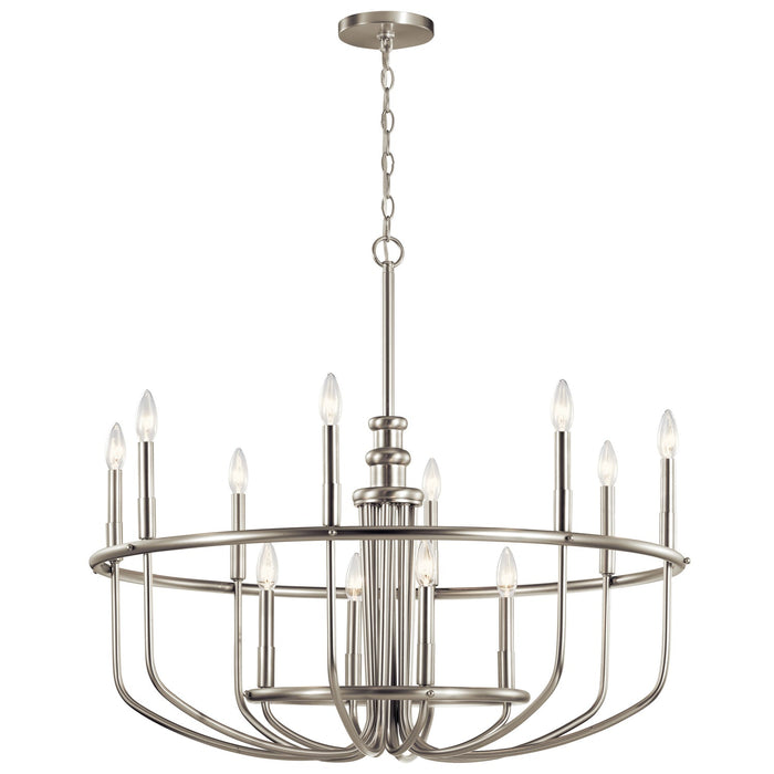 Kichler 52305NI 12 Light Chandelier, Brushed Nickel (Open Box - Final Sale)