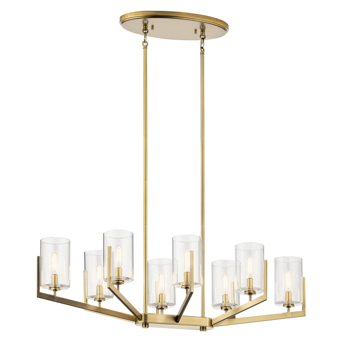Kichler 52315BNB Eight Light Chandelier, Brushed Natural Brass