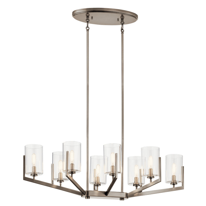 Kichler 52315CLP Eight Light Chandelier, Classic Pewter