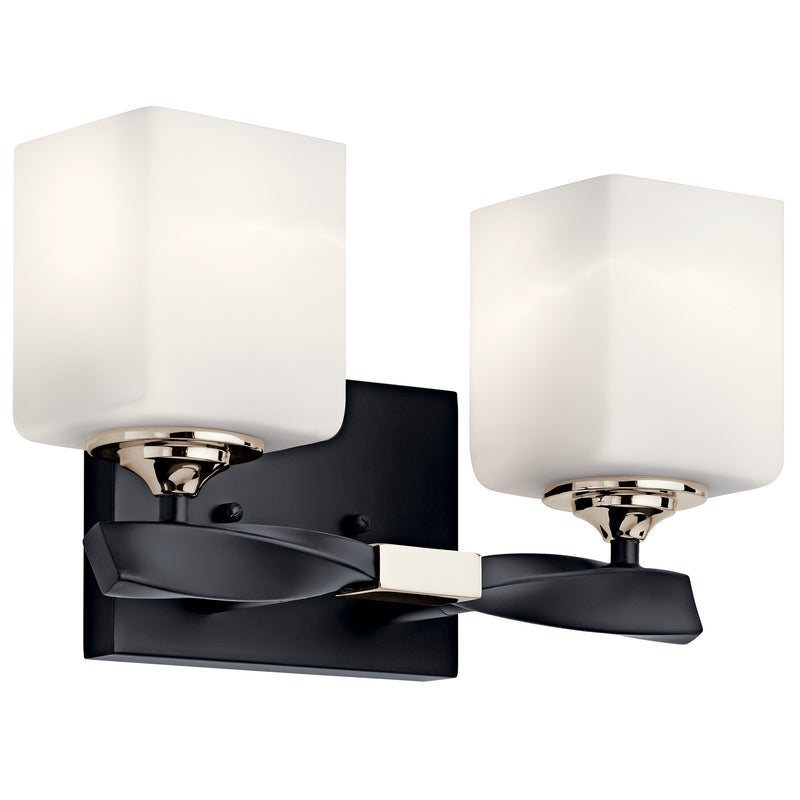 Kichler 55001BK Two Light Bath, Black