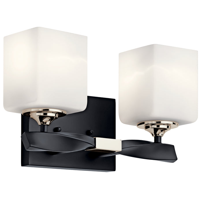 Kichler 55001BK Two Light Bath, Black