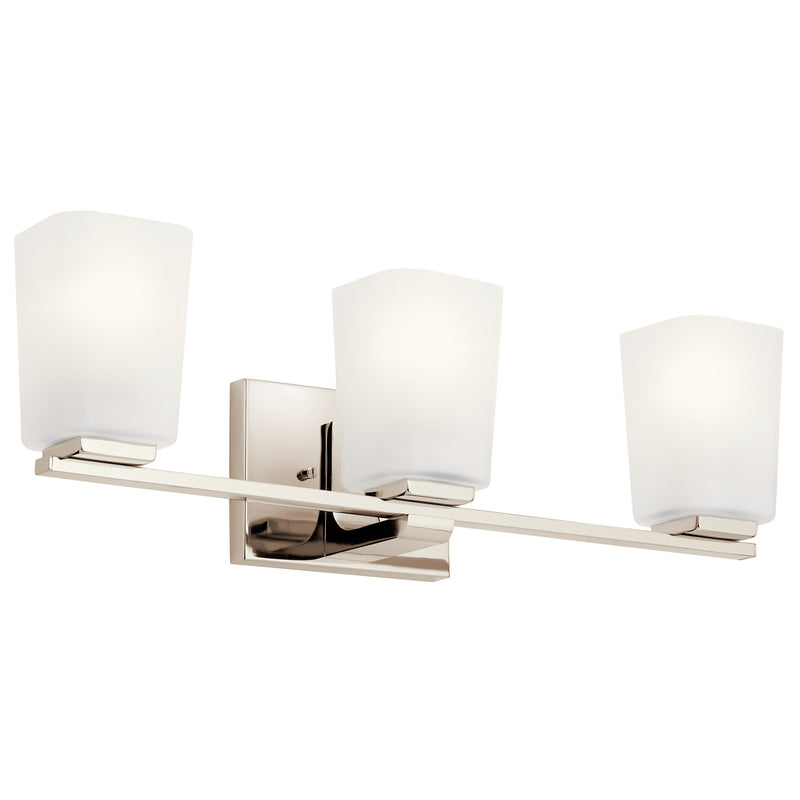 Kichler 55017PN Three Light Bath, Polished Nickel