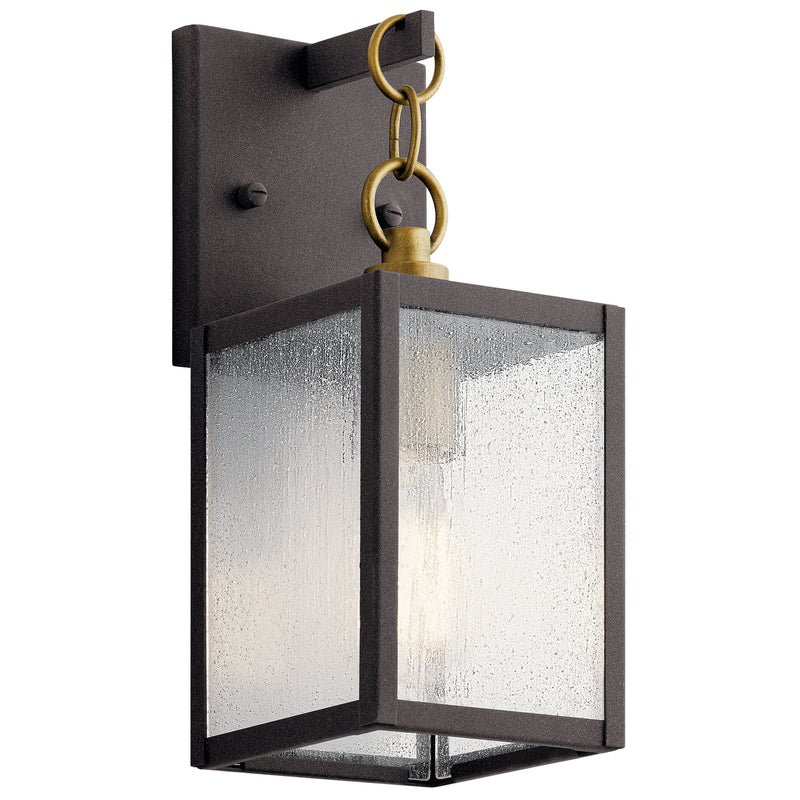 Kichler 59006WZC One Light Outdoor Wall Mount, Weathered Zinc