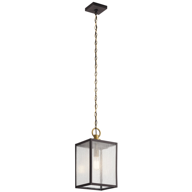Kichler 59008WZC One Light Outdoor Pendant/Semi Flush, Weathered Zinc