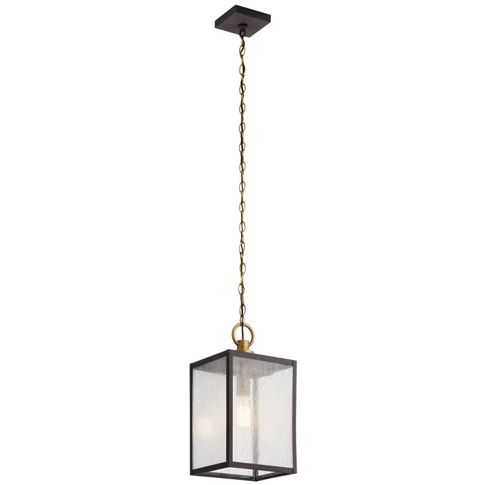 Kichler 59008WZC One Light Outdoor Pendant/Semi Flush, Weathered Zinc