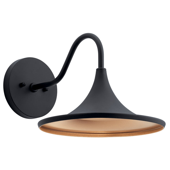 Kichler 59028BKTLED LED Outdoor Wall Mount, Textured Black