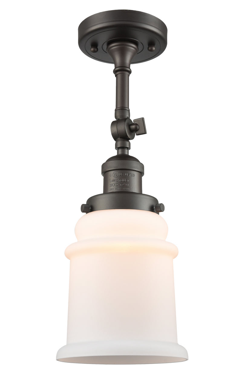 Innovations 201F-OB-G181 One Light Semi-Flush Mount, Oil Rubbed Bronze