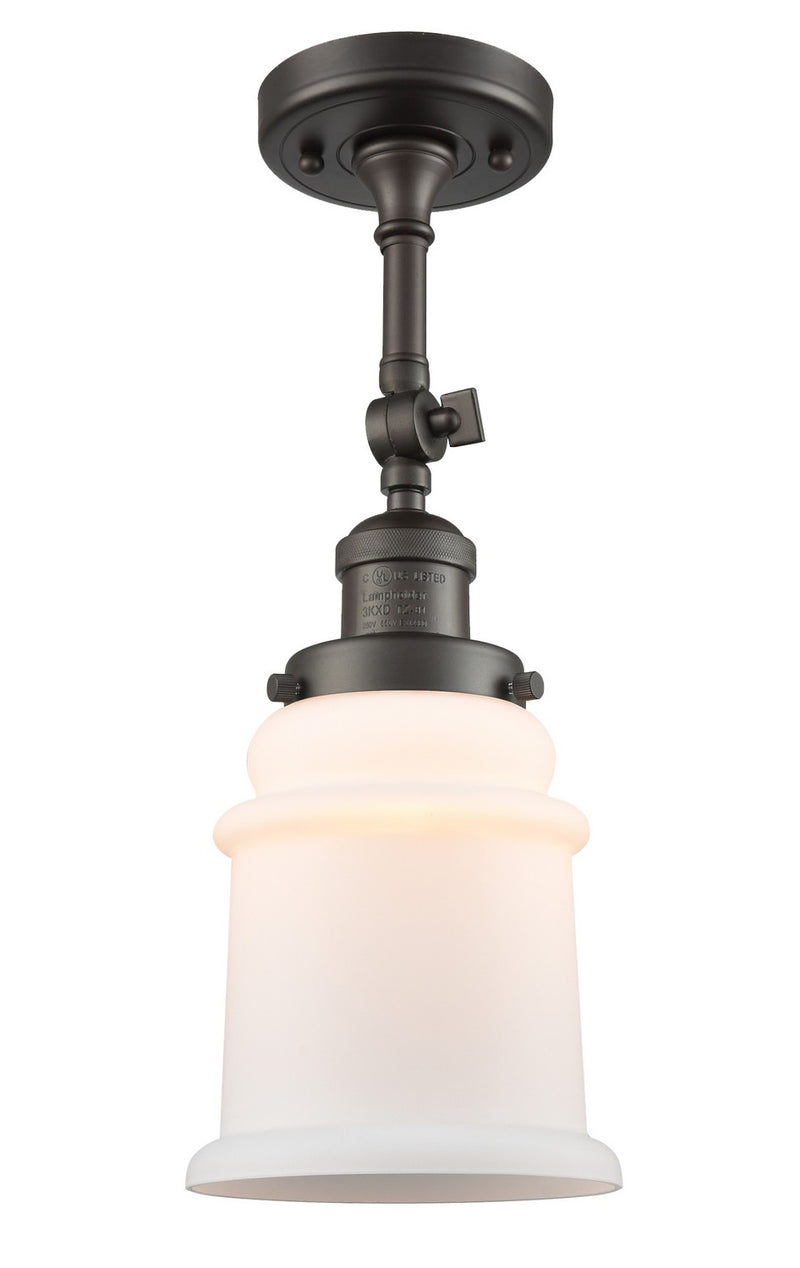 Innovations 201F-OB-G181-LED LED Semi-Flush Mount, Oil Rubbed Bronze