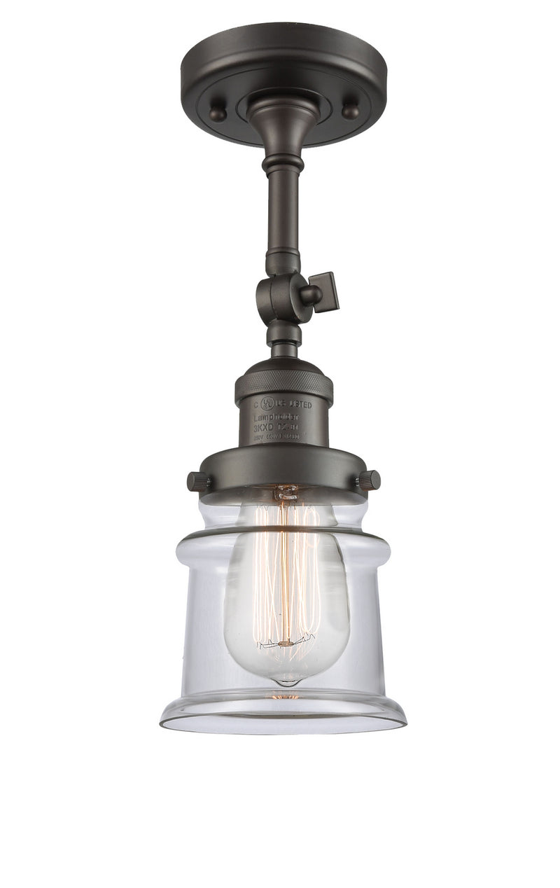 Innovations 201F-OB-G182S One Light Semi-Flush Mount, Oil Rubbed Bronze