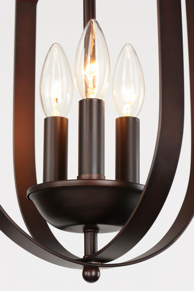Maxim 10033OI Three Light Chandelier, Oil Rubbed Bronze
