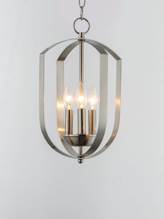 Maxim 10033SN Three Light Chandelier, Satin Nickel
