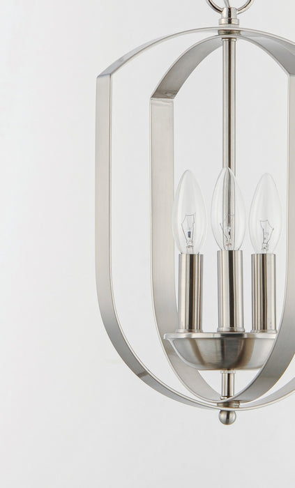 Maxim 10033SN Three Light Chandelier, Satin Nickel