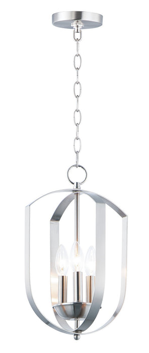 Maxim 10033SN Three Light Chandelier, Satin Nickel