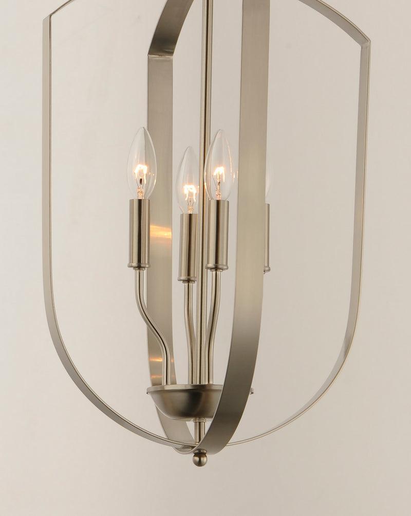 Maxim 10034SN Four Light Chandelier, Satin Nickel