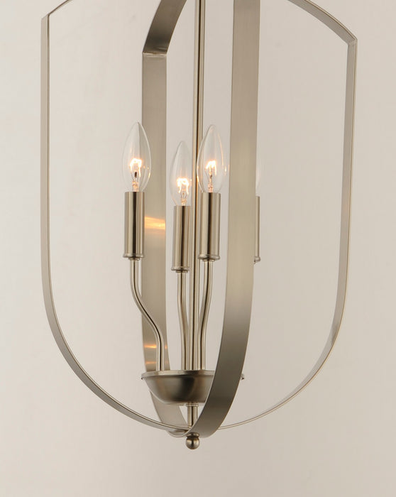 Maxim 10034SN Four Light Chandelier, Satin Nickel