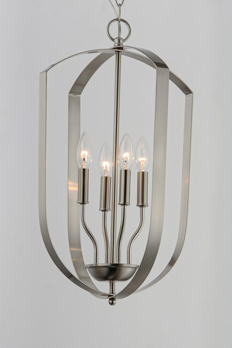 Maxim 10034SN Four Light Chandelier, Satin Nickel