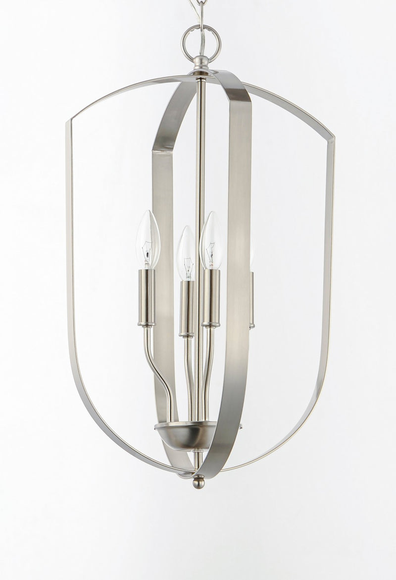Maxim 10034SN Four Light Chandelier, Satin Nickel