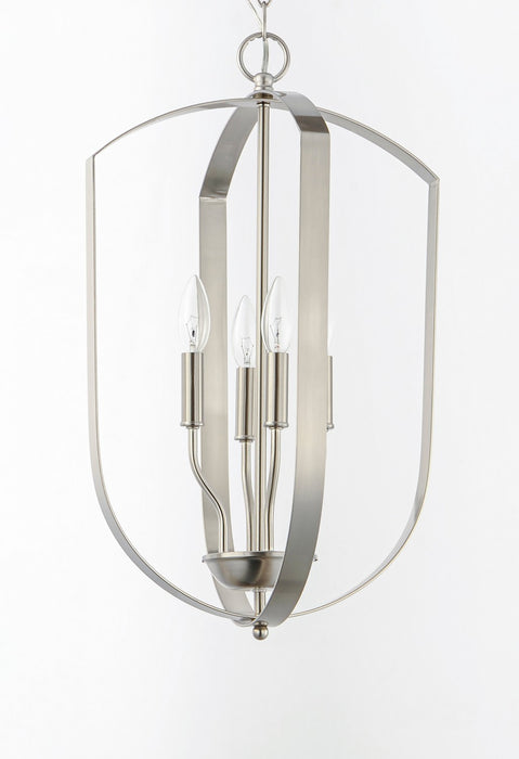 Maxim 10034SN Four Light Chandelier, Satin Nickel