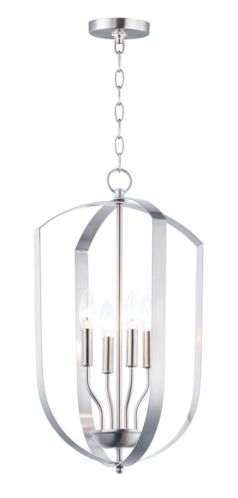 Maxim 10034SN Four Light Chandelier, Satin Nickel