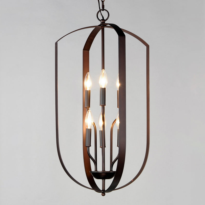 Maxim 10039OI Six Light Chandelier, Oil Rubbed Bronze