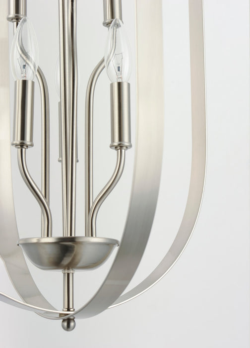 Maxim 10039SN Six Light Chandelier, Satin Nickel