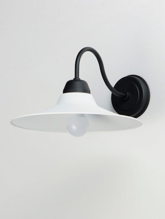 Maxim 10114WTBK One Light Outdoor Wall Lantern, White / Black