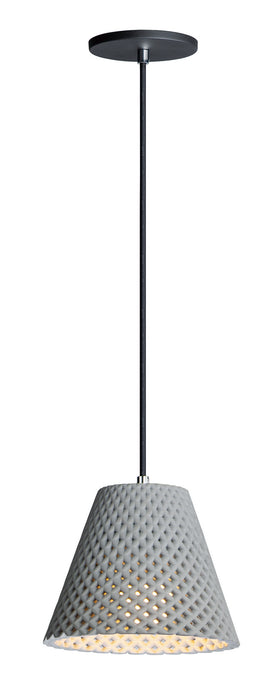 Maxim 10144GYBK One Light Pendant, Gray / Black