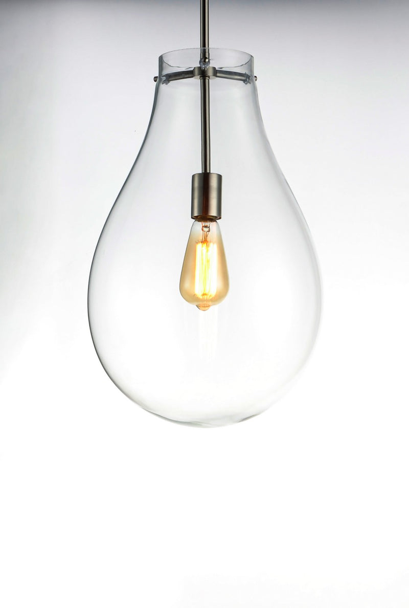 Maxim 10162CLSN One Light Pendant, Satin Nickel