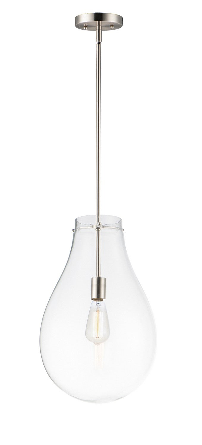 Maxim 10162CLSN One Light Pendant, Satin Nickel