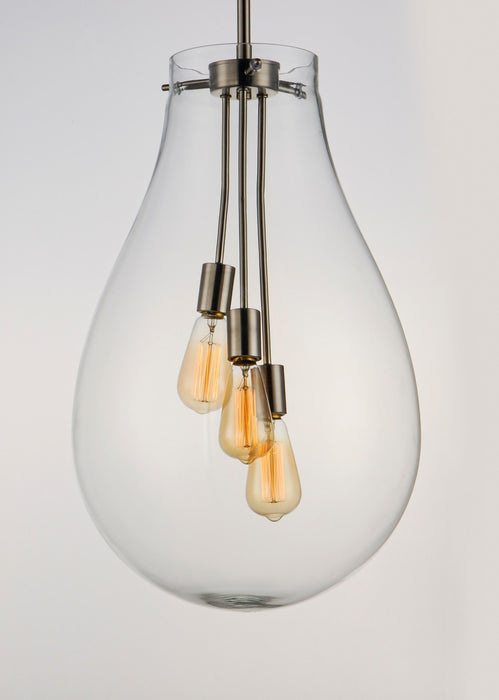 Maxim 10164CLSN Three Light Pendant, Satin Nickel