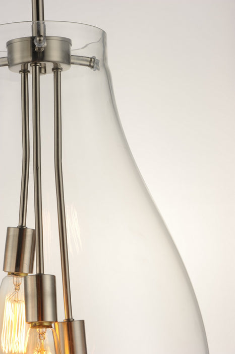 Maxim 10164CLSN Three Light Pendant, Satin Nickel