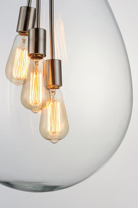 Maxim 10164CLSN Three Light Pendant, Satin Nickel