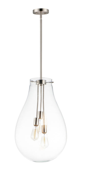 Maxim 10164CLSN Three Light Pendant, Satin Nickel