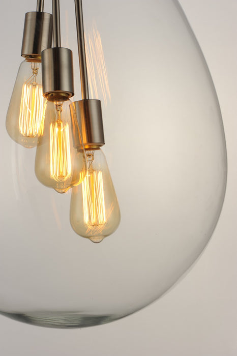 Maxim 10166CLSN Three Light Pendant, Satin Nickel