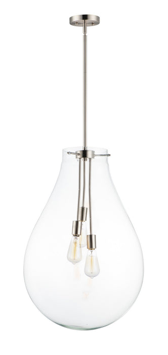 Maxim 10166CLSN Three Light Pendant, Satin Nickel