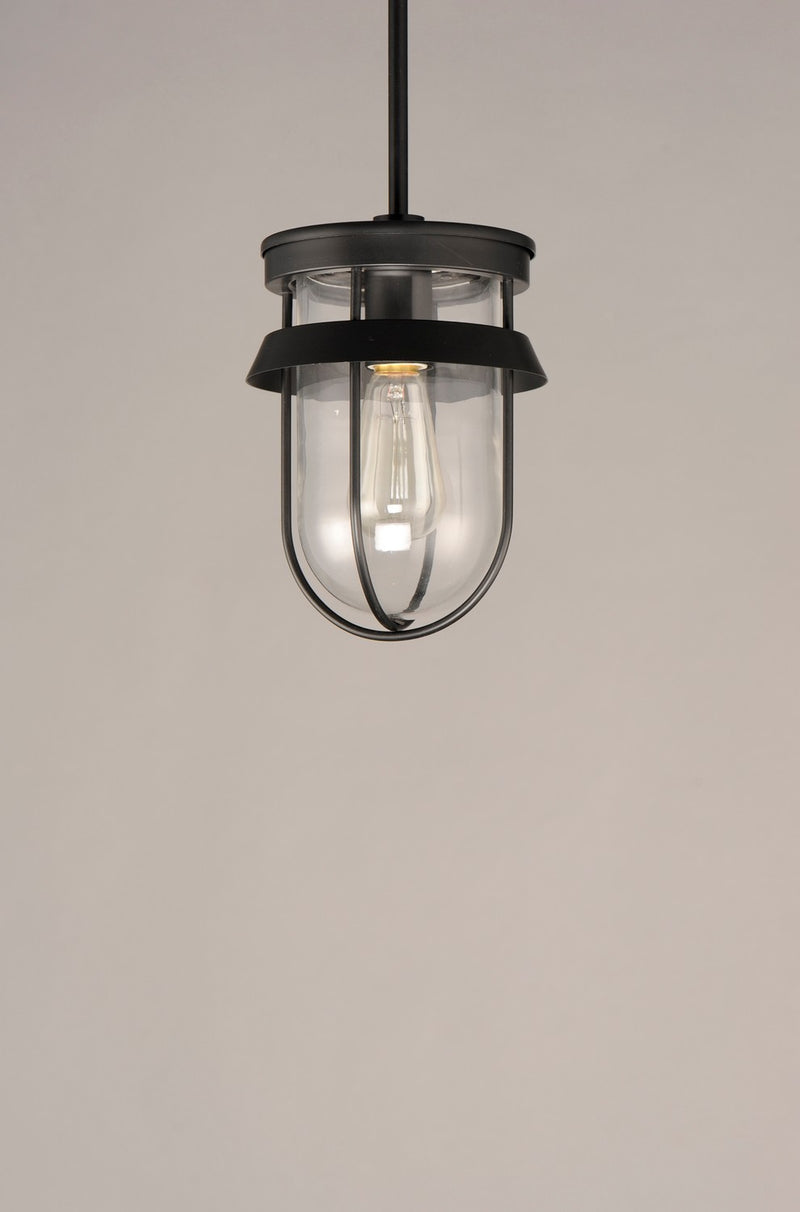 Maxim 10268CLBK One Light Semi-Flush Mount, Black